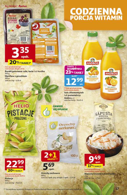 Auchan - gazetka promocyjna Gazetka Pewno艣膰 niskich cen Hipermarket Auchan od czwartku 30.10 do 艣rody 05.11 - strona 17 Auchan - gazetka promocyjna Gazetka Pewno艣膰 niskich cen Hipermarket Auchan od czwartku 30.10 do 艣rody 05.11 - strona 17