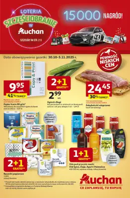 Auchan - gazetka promocyjna Gazetka Pewność niskich cen Hipermarket Auchan od czwartku 30.10 do środy 05.11 Auchan - gazetka promocyjna Gazetka Pewność niskich cen Hipermarket Auchan od czwartku 30.10 do środy 05.11