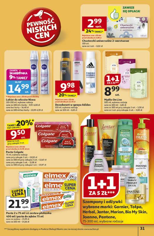 Auchan - gazetka promocyjna Gazetka Pewno艣膰 niskich cen Hipermarket Auchan od czwartku 30.10 do 艣rody 05.11 - strona 31 Auchan - gazetka promocyjna Gazetka Pewno艣膰 niskich cen Hipermarket Auchan od czwartku 30.10 do 艣rody 05.11 - strona 31