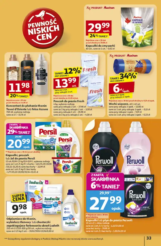 Auchan - gazetka promocyjna Gazetka Pewność niskich cen Hipermarket Auchan od czwartku 30.10 do środy 05.11 - strona 33