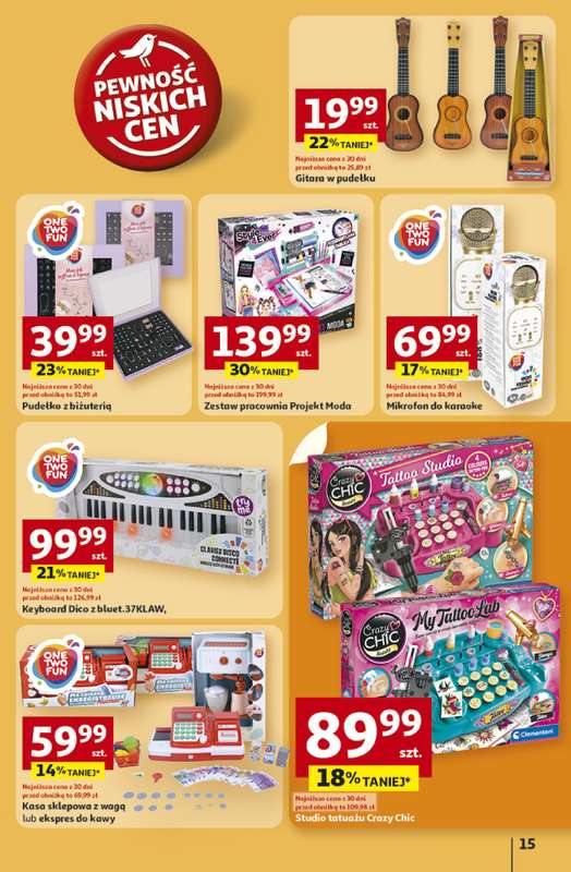 Auchan - gazetka promocyjna Gazetka Pewno艣膰 niskich cen Hipermarket Auchan od czwartku 30.10 do 艣rody 05.11 - strona 15 Auchan - gazetka promocyjna Gazetka Pewno艣膰 niskich cen Hipermarket Auchan od czwartku 30.10 do 艣rody 05.11 - strona 15