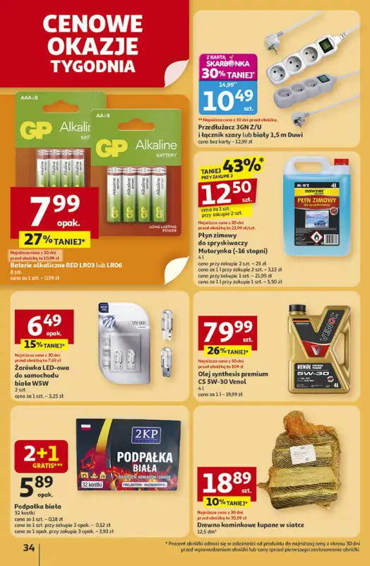 Auchan - gazetka promocyjna Gazetka Pewność niskich cen Hipermarket Auchan od czwartku 30.10 do środy 05.11 - strona 34