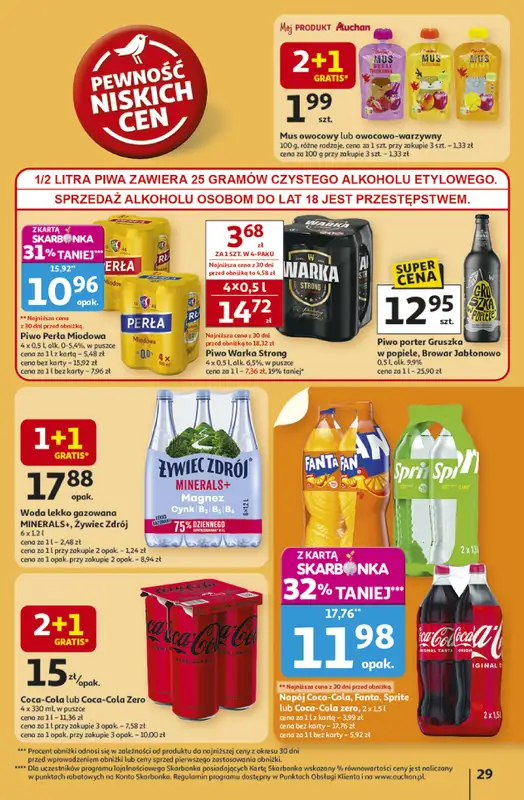 Auchan - gazetka promocyjna Gazetka Pewność niskich cen Hipermarket Auchan od czwartku 30.10 do środy 05.11 - strona 29