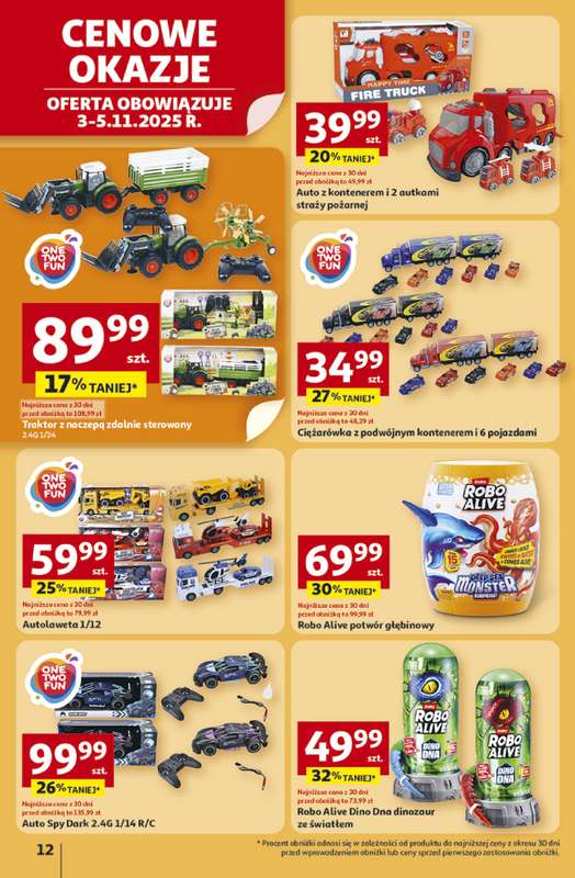 Auchan - gazetka promocyjna Gazetka Pewno艣膰 niskich cen Hipermarket Auchan od czwartku 30.10 do 艣rody 05.11 - strona 12 Auchan - gazetka promocyjna Gazetka Pewno艣膰 niskich cen Hipermarket Auchan od czwartku 30.10 do 艣rody 05.11 - strona 12