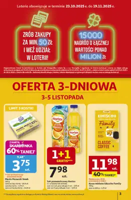 Auchan - gazetka promocyjna Gazetka Pewność niskich cen Hipermarket Auchan od czwartku 30.10 do środy 05.11 - strona 3 Auchan - gazetka promocyjna Gazetka Pewność niskich cen Hipermarket Auchan od czwartku 30.10 do środy 05.11 - strona 3