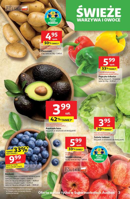 Auchan - gazetka promocyjna Gazetka Pewno艣膰 niskich cen Supermarket Auchan od czwartku 30.10 do 艣rody 05.11 - strona 3 Auchan - gazetka promocyjna Gazetka Pewno艣膰 niskich cen Supermarket Auchan od czwartku 30.10 do 艣rody 05.11 - strona 3