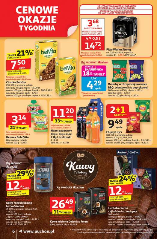 Auchan - gazetka promocyjna Gazetka Pewność niskich cen Supermarket Auchan od czwartku 30.10 do środy 05.11 - strona 6 Auchan - gazetka promocyjna Gazetka Pewność niskich cen Supermarket Auchan od czwartku 30.10 do środy 05.11 - strona 6
