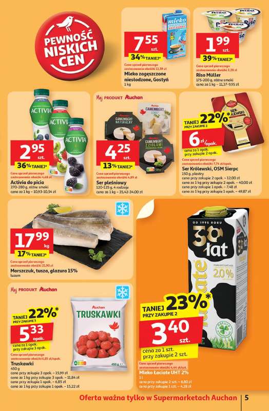 Auchan - gazetka promocyjna Gazetka Pewno艣膰 niskich cen Supermarket Auchan od czwartku 30.10 do 艣rody 05.11 - strona 5 Auchan - gazetka promocyjna Gazetka Pewno艣膰 niskich cen Supermarket Auchan od czwartku 30.10 do 艣rody 05.11 - strona 5