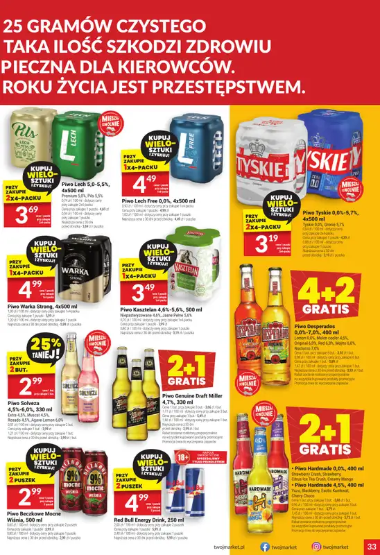Twój Market - gazetka promocyjna Gazetka od środy 29.10 do wtorku 04.11 - strona 33