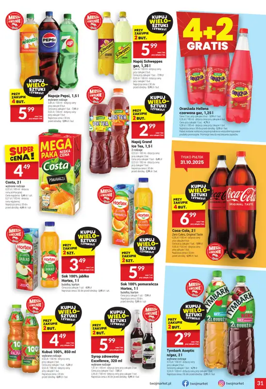 Twój Market - gazetka promocyjna Gazetka od środy 29.10 do wtorku 04.11 - strona 31