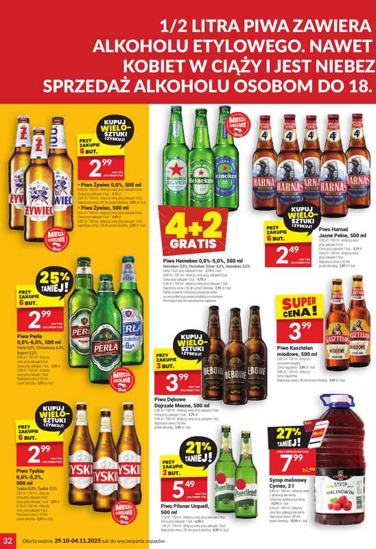 Twój Market - gazetka promocyjna Gazetka od środy 29.10 do wtorku 04.11 - strona 32