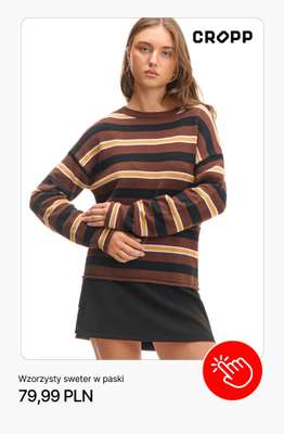 Wzorzysty sweter w paski