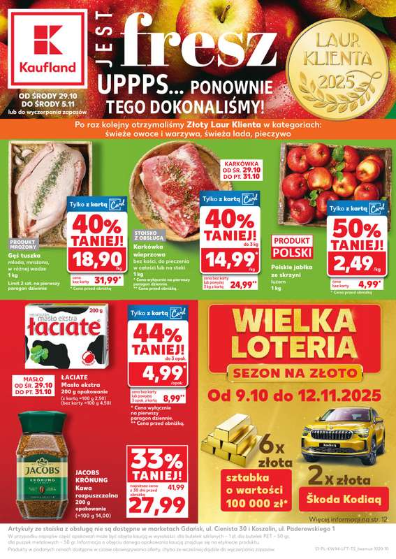 Kaufland - gazetka promocyjna Oferta Kaufland  do 艣rody 05.11 Kaufland - gazetka promocyjna Oferta Kaufland  do 艣rody 05.11