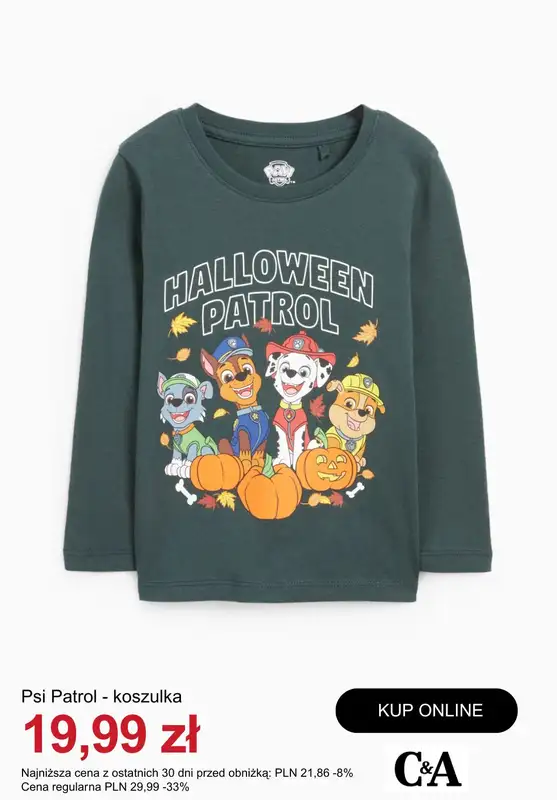 C&A - gazetka promocyjna Ubrania dziecięce na Halloween od wtorku 28.10  - strona 3