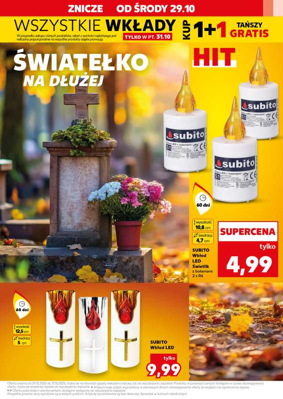 Kaufland - gazetka promocyjna Oferta Kaufland - Znicze od środy 29.10 do piątku 31.10 - strona 11 Kaufland - gazetka promocyjna Oferta Kaufland - Znicze od środy 29.10 do piątku 31.10 - strona 11