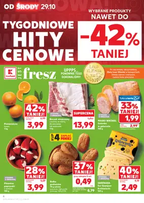 Kaufland - gazetka promocyjna Oferta Kaufland od środy 29.10 do środy 05.11 - strona 6 Kaufland - gazetka promocyjna Oferta Kaufland od środy 29.10 do środy 05.11 - strona 6