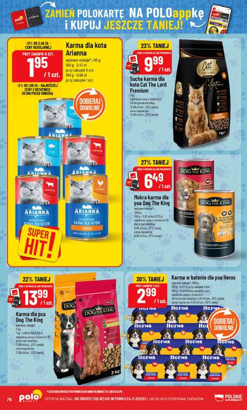 POLOmarket - gazetka promocyjna Gazetka od 艣rody 29.10 do wtorku 04.11 - strona 76 POLOmarket - gazetka promocyjna Gazetka od 艣rody 29.10 do wtorku 04.11 - strona 76