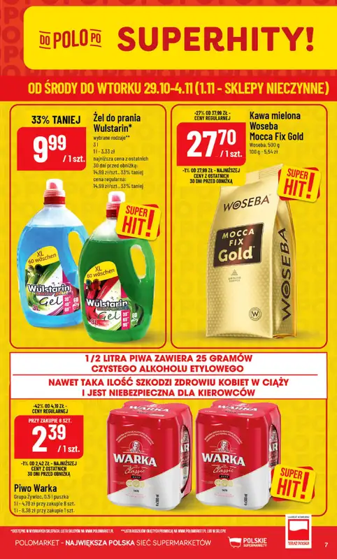 POLOmarket - gazetka promocyjna Gazetka od środy 29.10 do wtorku 04.11 - strona 7