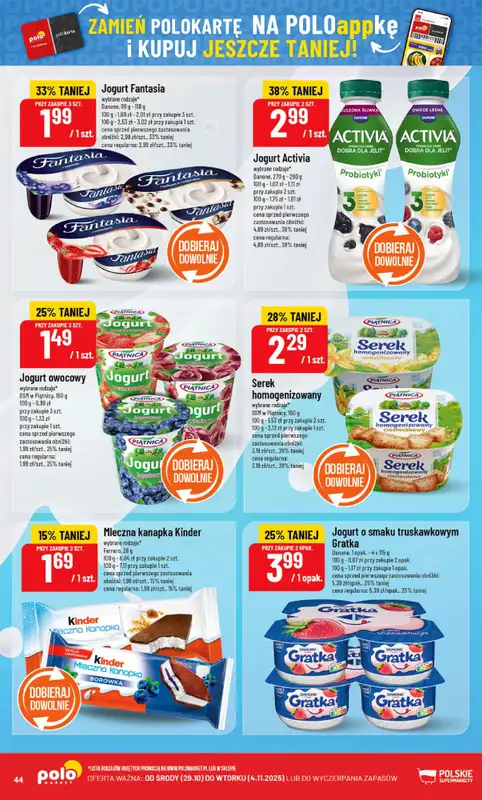 POLOmarket - gazetka promocyjna Gazetka od środy 29.10 do wtorku 04.11 - strona 44