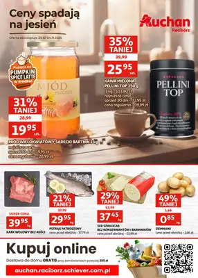 Auchan - gazetka promocyjna Gazetka Racibórz | Ceny spadają na jesień od środy 29.10 do wtorku 04.11 Auchan - gazetka promocyjna Gazetka Racibórz | Ceny spadają na jesień od środy 29.10 do wtorku 04.11