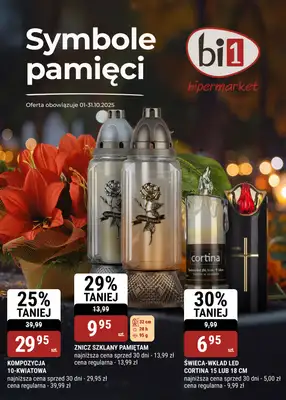 bi1 - gazetka promocyjna Gazetka Szczecin | Symbole pamięci od środy 29.10 do piątku 31.10 bi1 - gazetka promocyjna Gazetka Szczecin | Symbole pamięci od środy 29.10 do piątku 31.10
