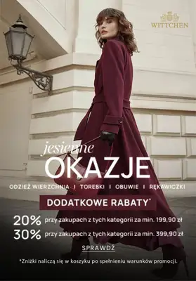 BEST SALE - gazetka promocyjna Wittchen | Dodatkowe rabaty do -30% od wtorku 28.10  BEST SALE - gazetka promocyjna Wittchen | Dodatkowe rabaty do -30% od wtorku 28.10