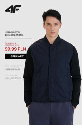 Bezrękawnik ze stójką męski