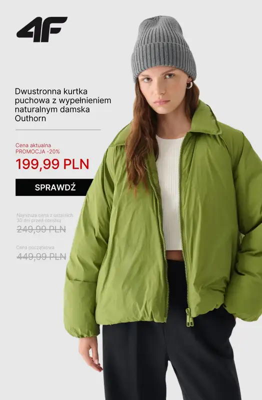 4F - gazetka promocyjna WYPRZEDAŻ: kurtki i bezrękawniki od wtorku 28.10  - strona 2