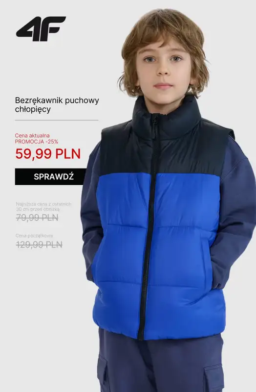 4F - gazetka promocyjna WYPRZEDAŻ: kurtki i bezrękawniki od wtorku 28.10  - strona 15