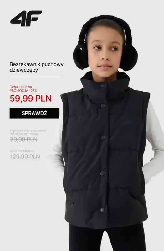 4F - gazetka promocyjna WYPRZEDAŻ: kurtki i bezrękawniki od wtorku 28.10  - strona 13