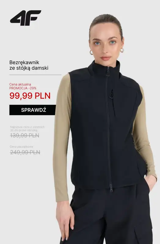 4F - gazetka promocyjna WYPRZEDAŻ: kurtki i bezrękawniki od wtorku 28.10  - strona 3