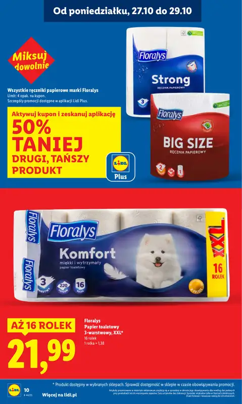 Lidl - gazetka promocyjna Oferta od poniedziałku od poniedziałku 27.10 do środy 29.10 - strona 10