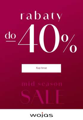 BEST SALE - gazetka promocyjna Wojas | Do -40% Mid Season Sale od wtorku 28.10 
