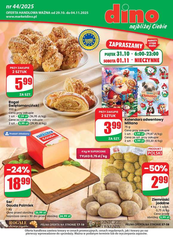 Dino - gazetka promocyjna Gazetka od 艣rody 29.10 do wtorku 04.11 Dino - gazetka promocyjna Gazetka od 艣rody 29.10 do wtorku 04.11