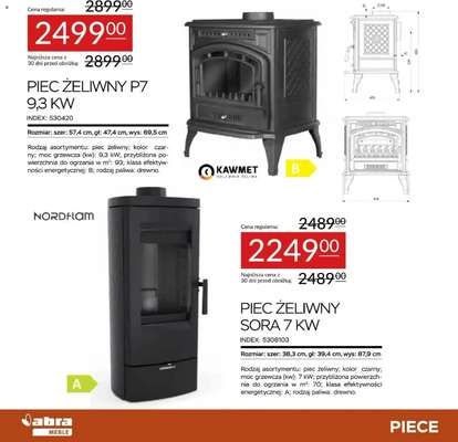 Piec Żeliwny P7 9,3 kW