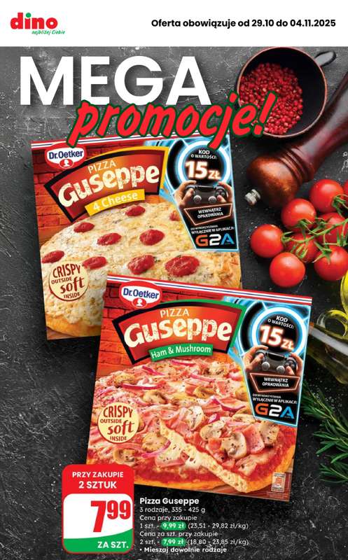 Dino - gazetka promocyjna MEGA promocje! od środy 29.10 do wtorku 04.11