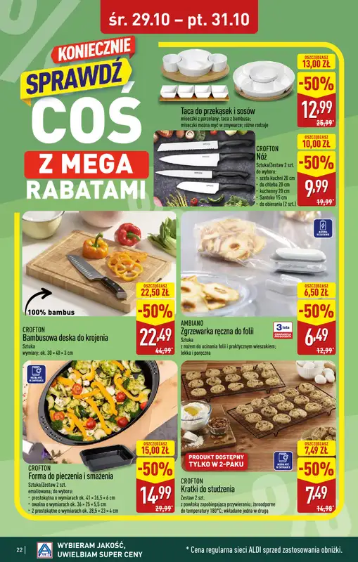 Aldi - gazetka promocyjna GOSTYŃ: WIELKIE OTWARCIE już w środę: 29.10! od środy 29.10 do piątku 31.10 - strona 22