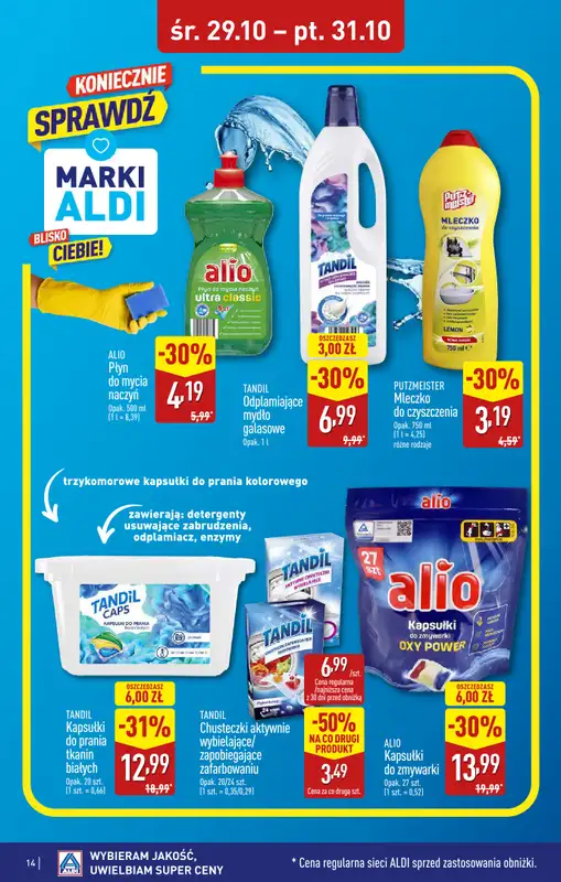 Aldi - gazetka promocyjna GOSTYŃ: WIELKIE OTWARCIE już w środę: 29.10! od środy 29.10 do piątku 31.10 - strona 14
