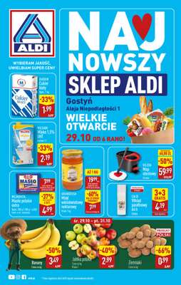 Aldi - gazetka promocyjna GOSTYŃ: WIELKIE OTWARCIE już w środę: 29.10! od środy 29.10 do piątku 31.10