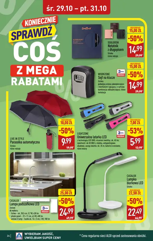 Aldi - gazetka promocyjna GOSTYŃ: WIELKIE OTWARCIE już w środę: 29.10! od środy 29.10 do piątku 31.10 - strona 24