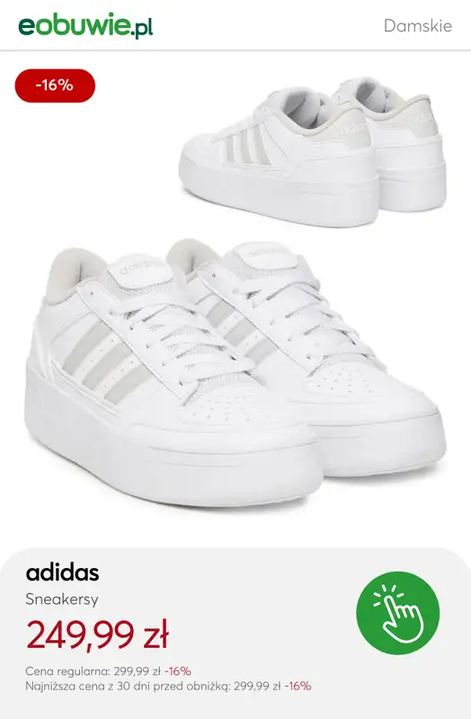 eobuwie.pl - gazetka promocyjna Sneakersy ADIDAS dla niej w promocji – złap okazje! od środy 29.10  - strona 9