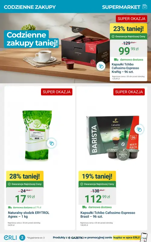 Erli - gazetka promocyjna Uzupełnij domowe zapasy – taniej! od wtorku 28.10 do niedzieli 02.11 - strona 2
