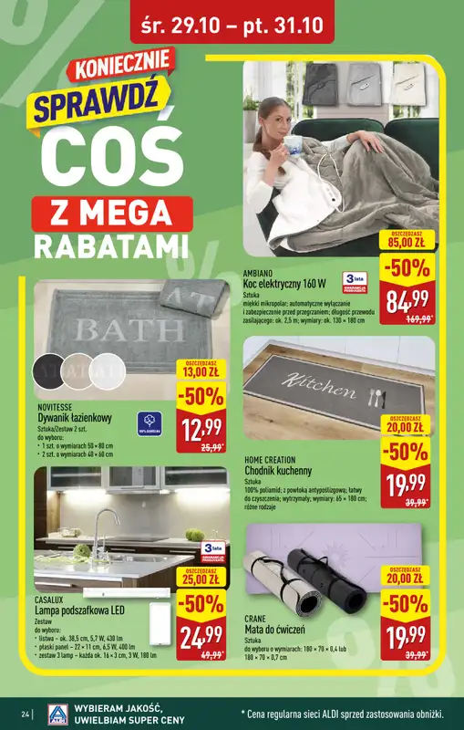 Aldi - gazetka promocyjna SYCÓW: WIELKIE OTWARCIE już w środę: 29.10! od środy 29.10 do piątku 31.10 - strona 24