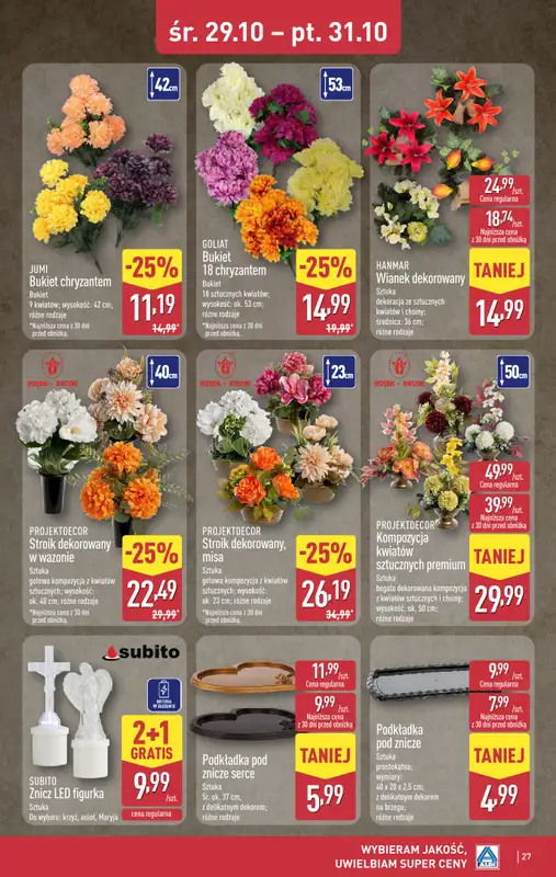 Aldi - gazetka promocyjna WŁOCŁAWEK: WIELKIE OTWARCIE już w środę: 29.10! od środy 29.10 do piątku 31.10 - strona 27
