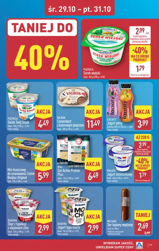 Aldi - gazetka promocyjna WŁOCŁAWEK: WIELKIE OTWARCIE już w środę: 29.10! od środy 29.10 do piątku 31.10 - strona 17