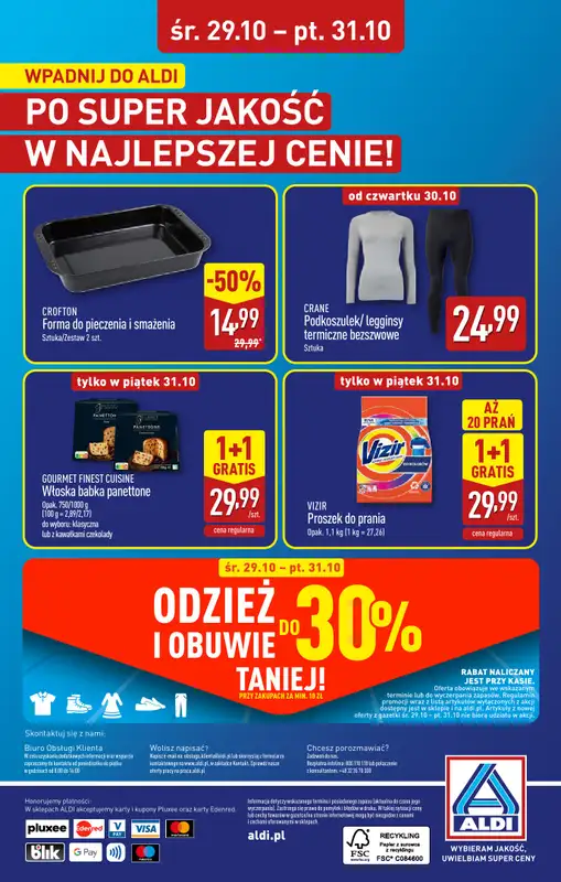 Aldi - gazetka promocyjna WŁOCŁAWEK: WIELKIE OTWARCIE już w środę: 29.10! od środy 29.10 do piątku 31.10 - strona 32
