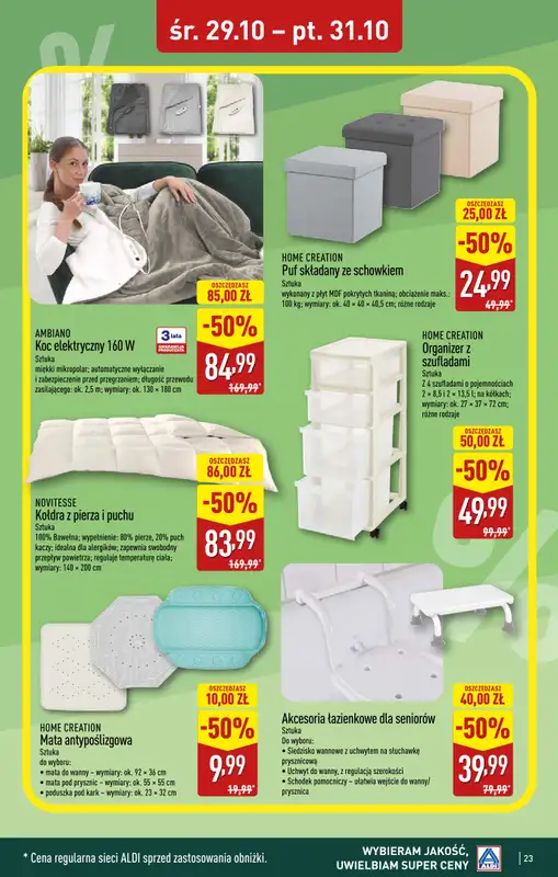 Aldi - gazetka promocyjna WŁOCŁAWEK: WIELKIE OTWARCIE już w środę: 29.10! od środy 29.10 do piątku 31.10 - strona 23