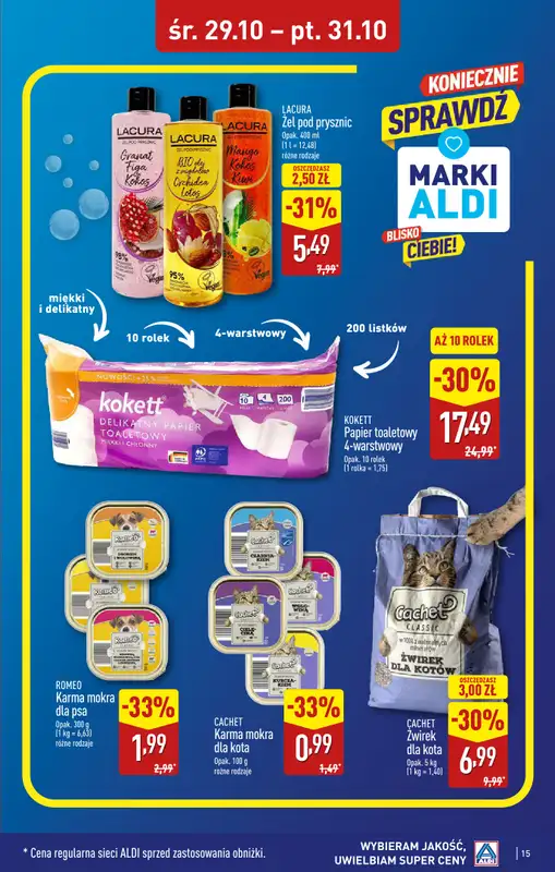 Aldi - gazetka promocyjna WŁOCŁAWEK: WIELKIE OTWARCIE już w środę: 29.10! od środy 29.10 do piątku 31.10 - strona 15