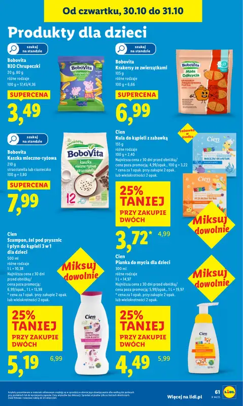 Lidl - gazetka promocyjna Oferta od czwartku od czwartku 30.10 do piątku 31.10 - strona 63