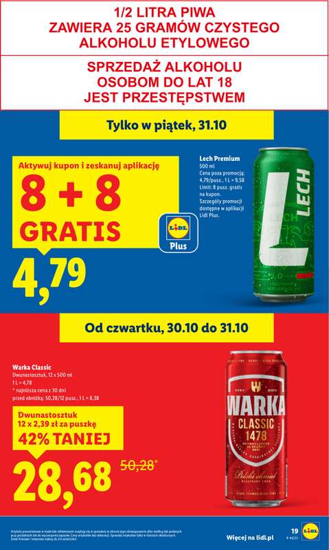Lidl - gazetka promocyjna Oferta od czwartku od czwartku 30.10 do piątku 31.10 - strona 19
